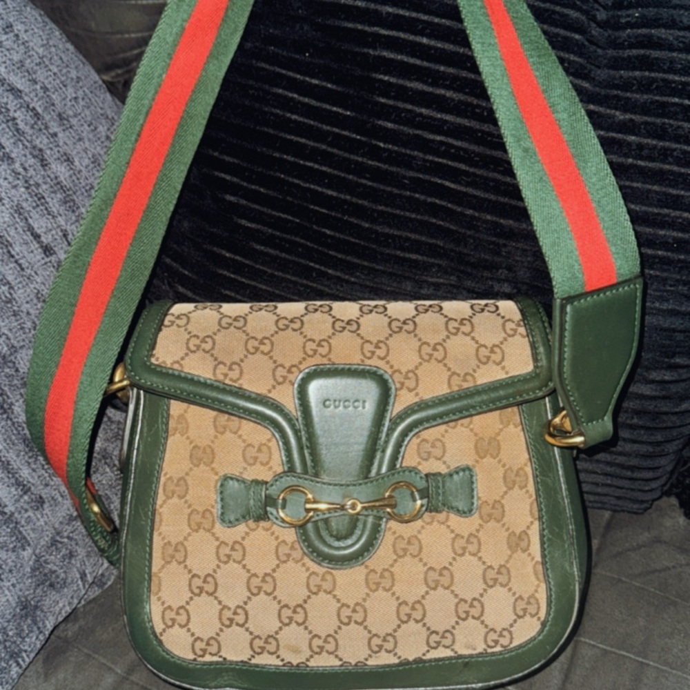 Gucci GG bag with red / green strap